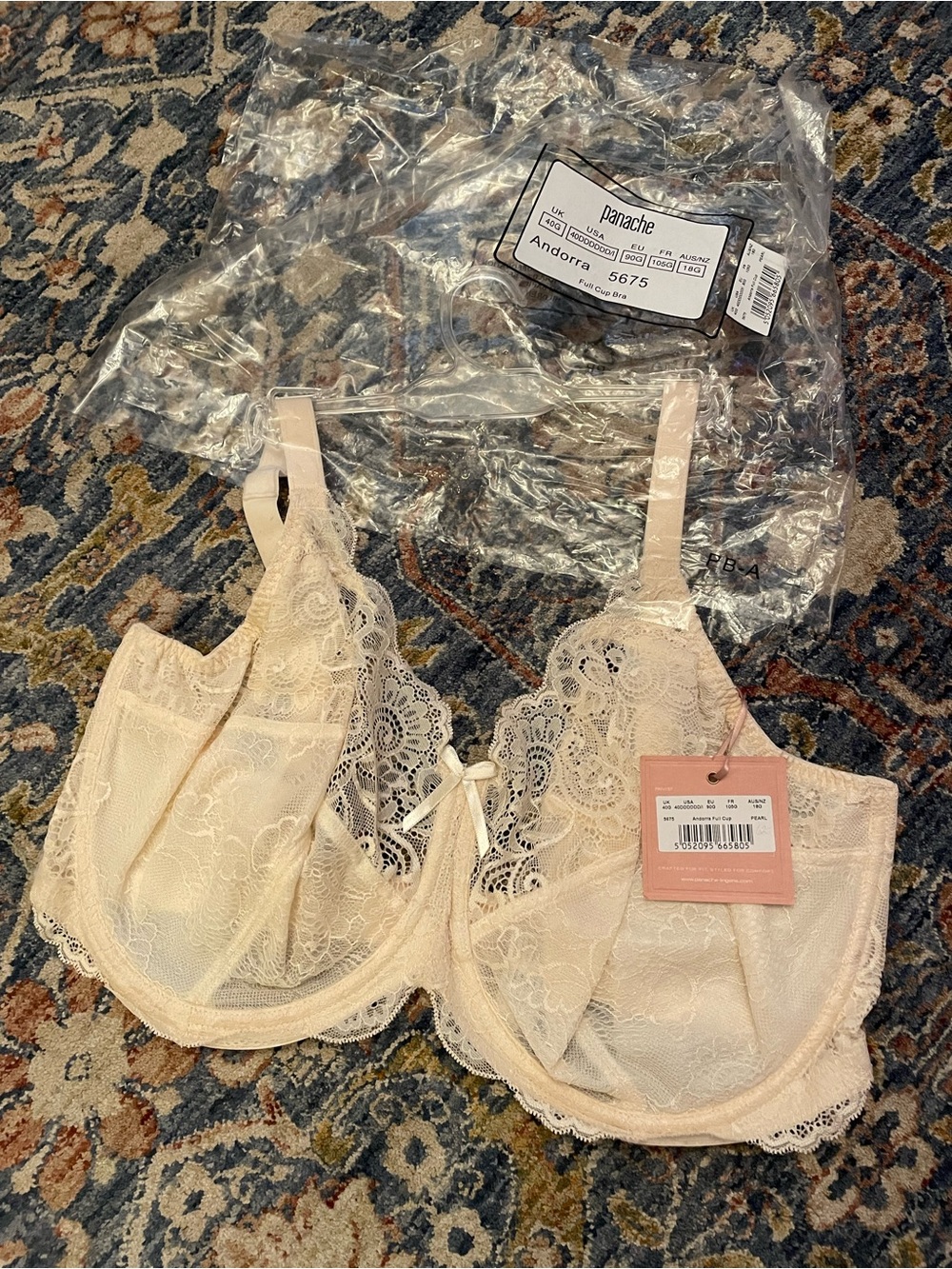 Panache Lace Underwire Bra in Cream